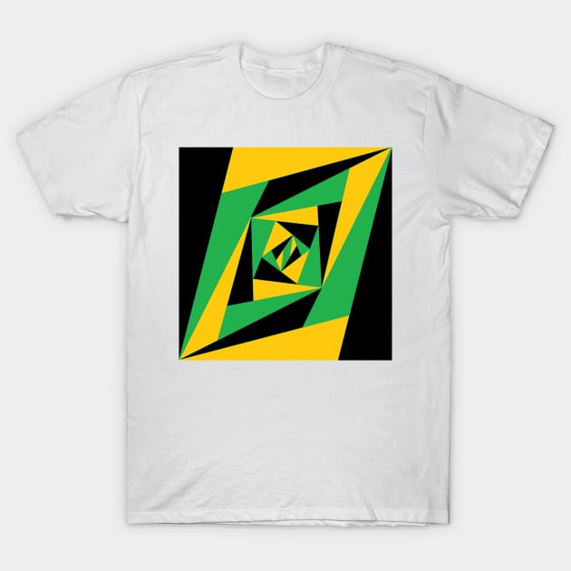 green black and yellow triangles T-Shirt by OmarZArtShop